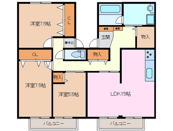 プレジール東浦の物件間取画像